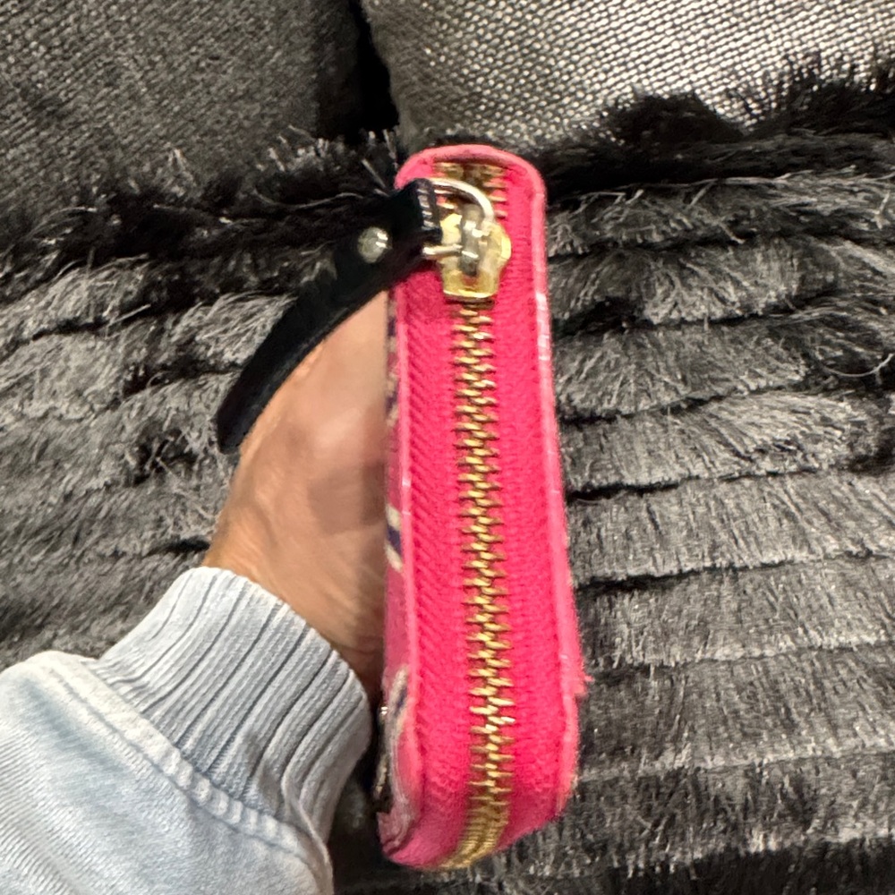 kate spade Pink Geometric Zip-Around Wallet - Picture 6 of 9